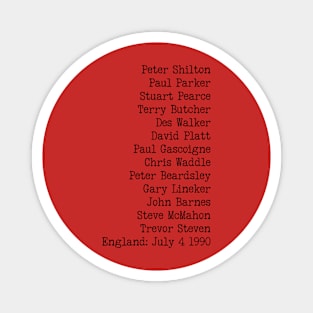 England World Cup Semi Final Footbal Team 1990 Magnet